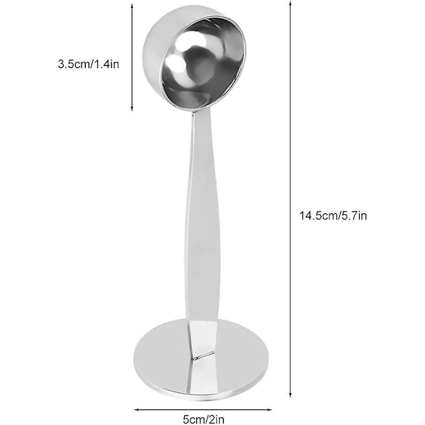 Rostfritt stål Kaffe Tamper and Scoop Combo - 15ml/0,5oz mått och pulver tesked - 2-i-1 verktyg för kaffeentusiaster - 5,7*2*1,4 tum