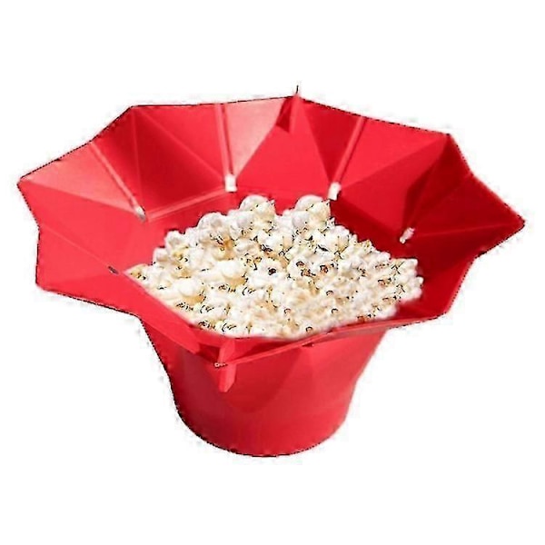 Popcornskål, Bärbar Vikbar Mikrovågsugn Popcornskål Värmebeständig Silikon Popcorn Maker DIY Hem Kök Verktyg