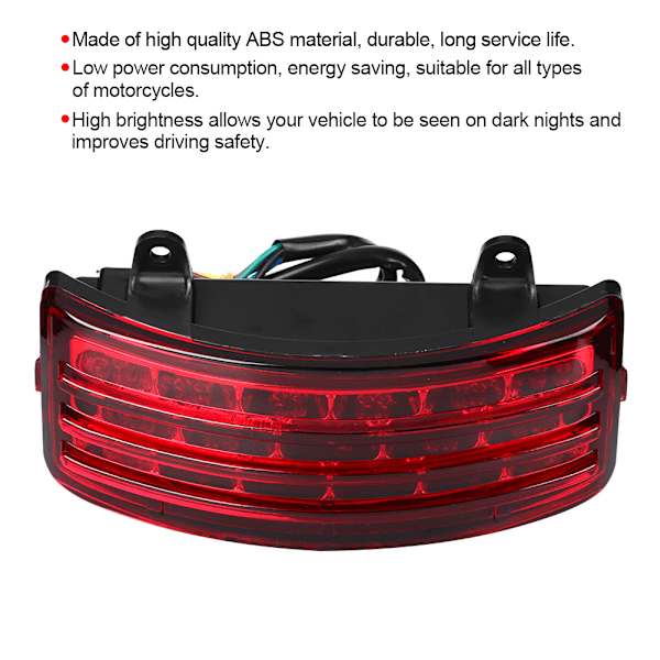 12V Universal Motorcykel LED Baglygte Brems Stop Blinklys Baglygte Rød