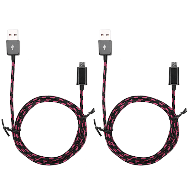 2 kpl pikalatausjohtoa Micro USB -datakaapeli nailonpunottu kaapeli Android-puhelimeen