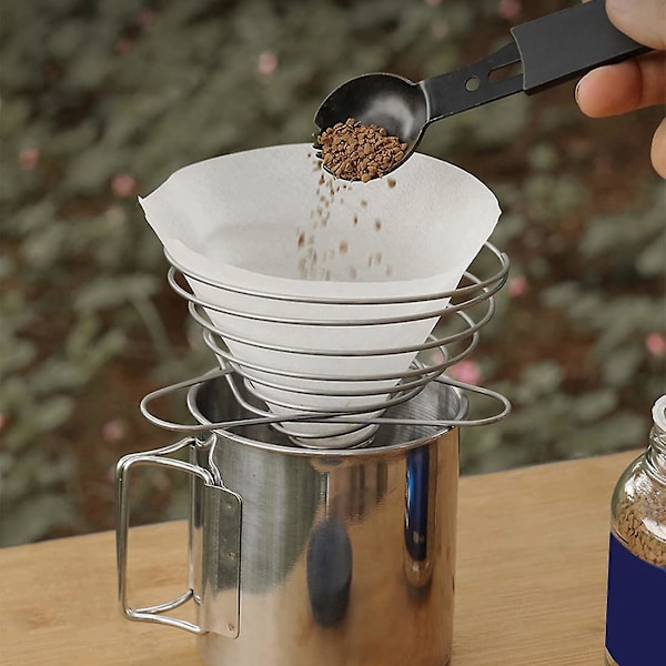 1 stk. Sammenklappeligt Genanvendeligt Kaffefilter Permanent Kaffefilterholder Kaffefilter Dryppose