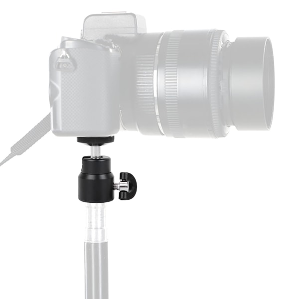 Mini kuglehovedmontering til DSLR kamera videokamera - 360° rotation (sort)
