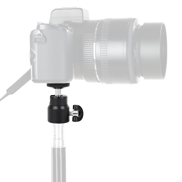 Mini pallopääteline DSLR-kameralle - 360° kierto (musta)