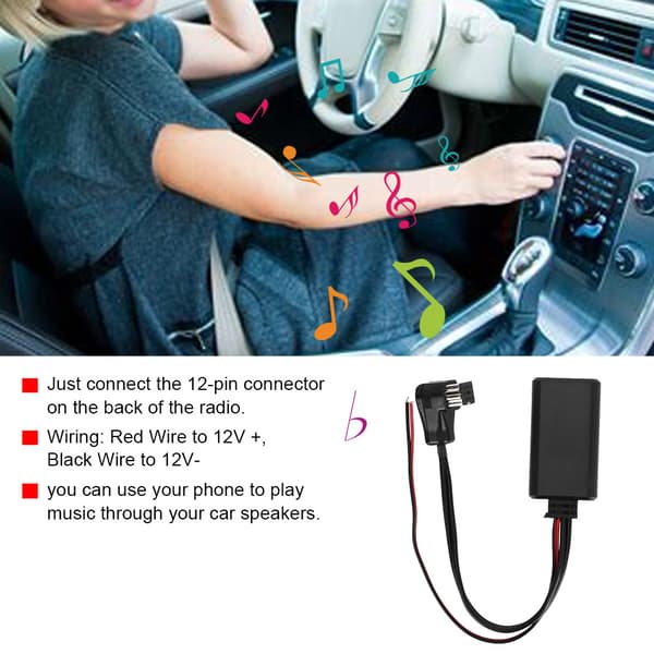 Bluetooth langaton AUX-sovitin auton audio stereomoduuli IP-BUS:lle