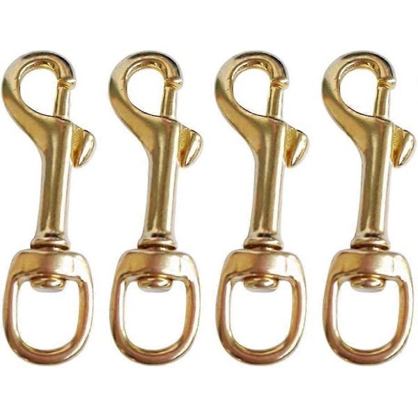 4 Stykker Messing Enkel Svingbar Øyebolt Snap Krok Spenne drakt for Dykking Hundeklips Utstyr Erstatning