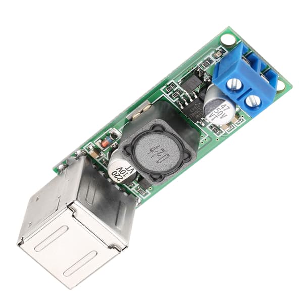 DC-DC Spenningsnedtrappende Strømforsynings Buck Modul 6-35V til 5V 3A Dobbel USB