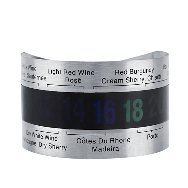 Vanntett LCD-termometer i rustfritt stål for vin, ølflasker og armbånd med rødvin, temperatursensor