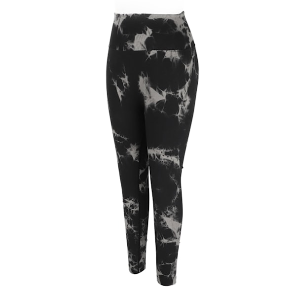 Tie Dye Leggings - Sømløse, Højtaljede, Elastiske, Sorte, Hurtigtørrende, Bløde og Åndbare Yoga Leggings til Kvinder S