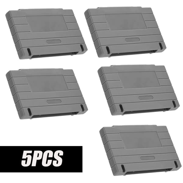 5 STK Spillkortkassett US Versjon Erstatningsskall for SNES SFC