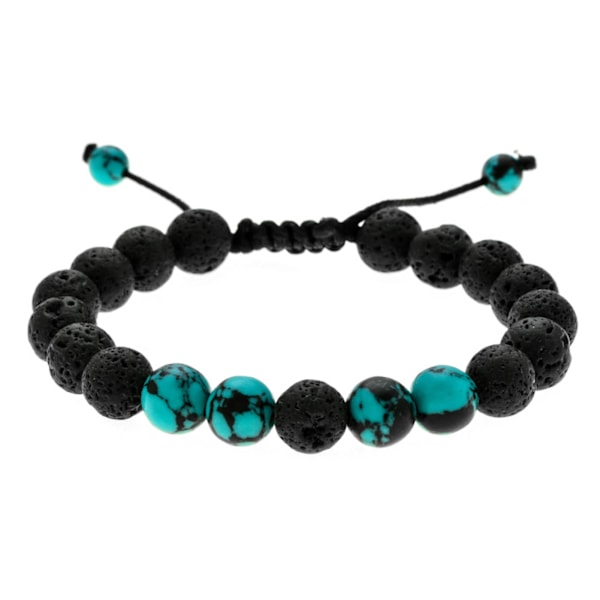 Kvinners Perle Armbånd Justerbar Etnisk Motesmykker Vulkan Stein Perle Armbånd Smykker for Feriefest