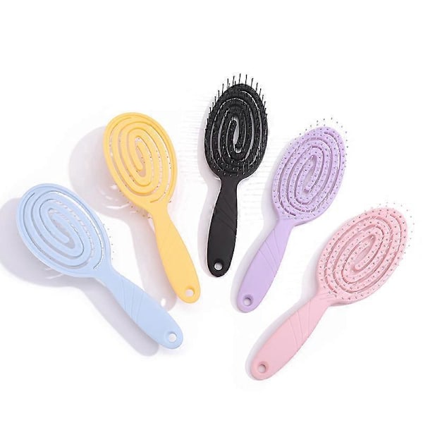 2024 NY Mosquito-Repellent Comb För Kvinnor, Hög Hårrots Fluffig Massagekam, Ihålig Stor-Böjd Hårstylingkam ZD B2 babypuder