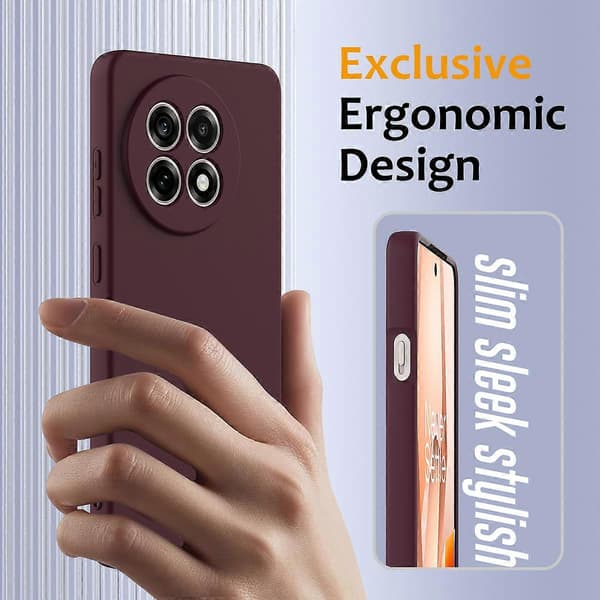 Compatible with OnePlus Ace 5 5G / OnePlus Ace 5 Pro 5G / OnePlus 13R 5G Case Compatible with MagSafe Anti-Drop Liquid Silicone Pho WineRed