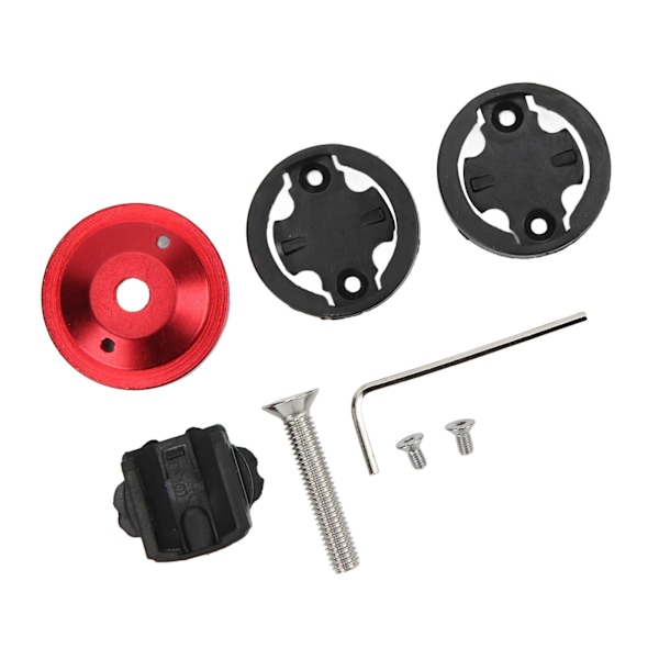 Cykelcomputerholder CNC Anode 28,6 mm forgaffeldiameter 304 rustfrit stål skruer cykelstam headset cover mount rød