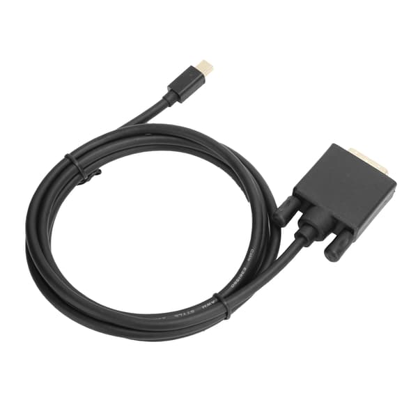 Mini DP til DVI Kabeladapter Kobberleder 4K 1080P med ABS-hus 1,8m/5,9ft