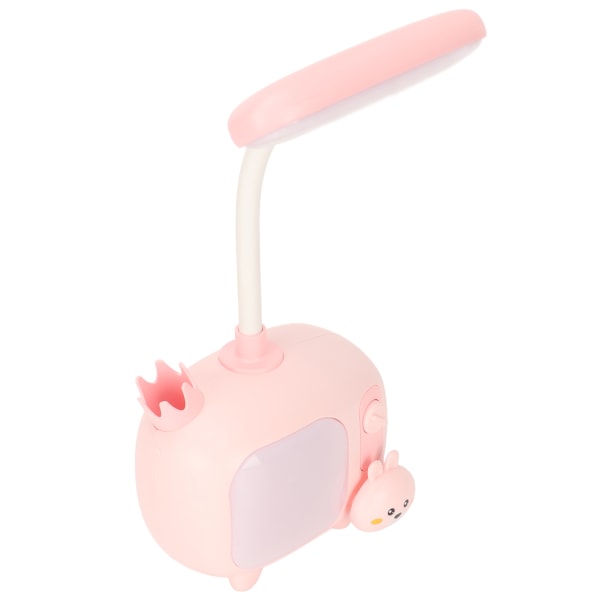 Leselys for barn TV-stil Base Fleksibel svanehals USB-lading Myk LED Barnebordslampe for studenter Studiearbeid Rosa