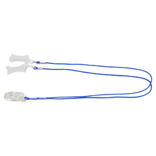 Transparent Sound Aid Clip A13 Fikseringsbeskytter, der holder blå BTE Lydforstærker Lanyard M Binaural