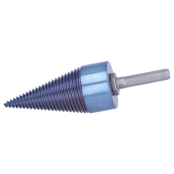 Twist Firewood Splitter Wood Cone Punch Drill Bit Hex Shank Plating Blue Split Tool 42mm L