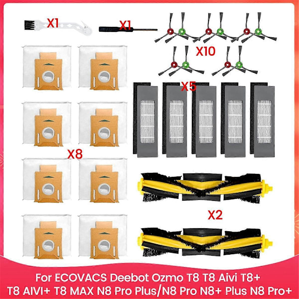 Til ECOVACS Deebot Ozmo T8 Aivi T8+ T8 AIVI+ Udskiftningsdele Sæt Som Vist