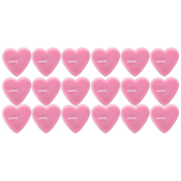 18 stk Hjerteformet stearinlys Mini romantisk middag stearinlys dekorasjoner Ornamenter Rosa