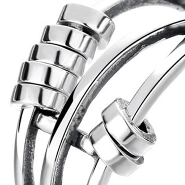 2 kpl etusormusyhdistelmä Unisex Open Multi Circle Rotating Bead -seoskorut Sormen lisävarusteet