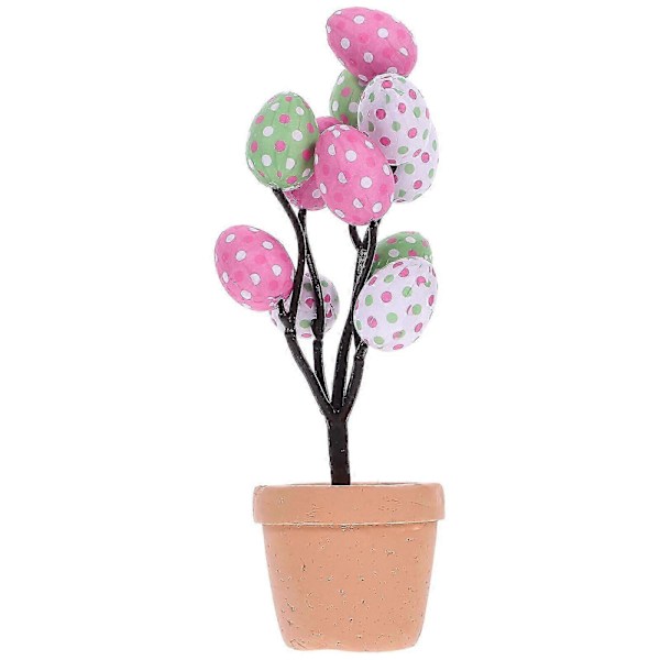 Påskeegg Bonsai Ornament Påske Skrivebordsdekorasjon Påskefest Ornament Bilde 1