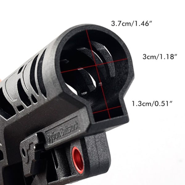 Utomhuskit med fast lager Pythoner Grain Hollow Nylon Lättvikt Red Dot Tail Bracket Utomhussport Modifiering Tillbehör