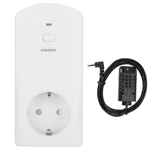 TS-5000 90-250V Intelligent Plug Socket Timing Temperatur och Fuktighetskontroll Switch Socket för Hembruk EU-kontakt 50/60Hz