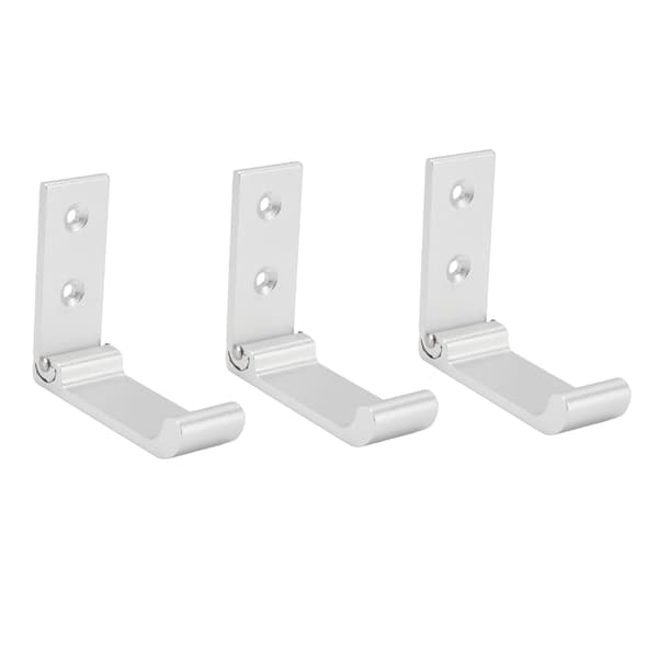 3 st fällbara klädkrokar i aluminiumlegering, fällbar väggkrok för kontor, sovrum, vardagsrum, matsal, kök, badrum