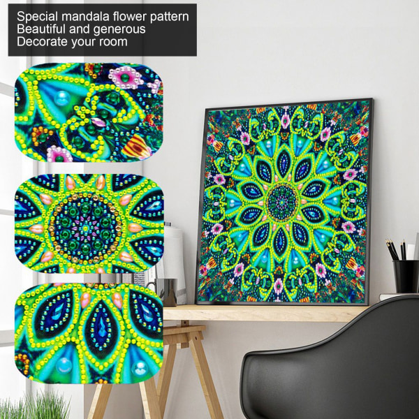 Mandala Flower 5D diamond painting - tee-se-itse-sisustus olohuoneeseen ja makuuhuoneeseen