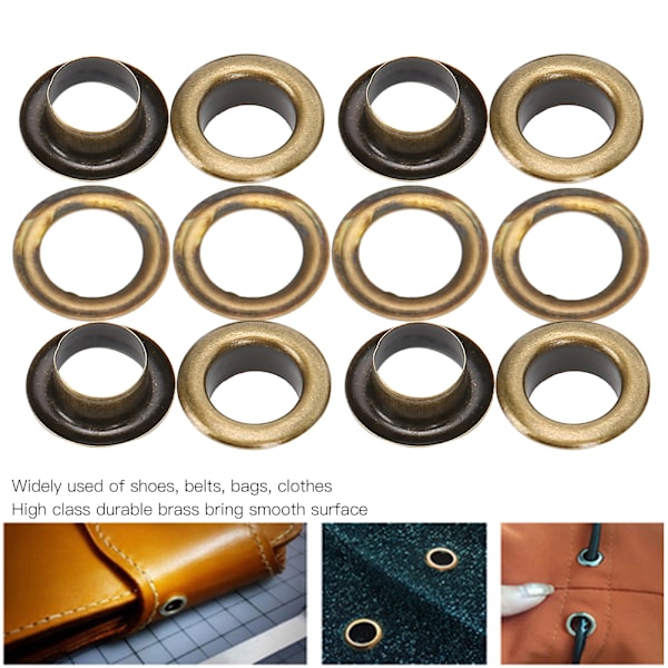 100 stk. 8 mm hule nitter bronze sko hul nitte håndlavet læder gennem øje til sko