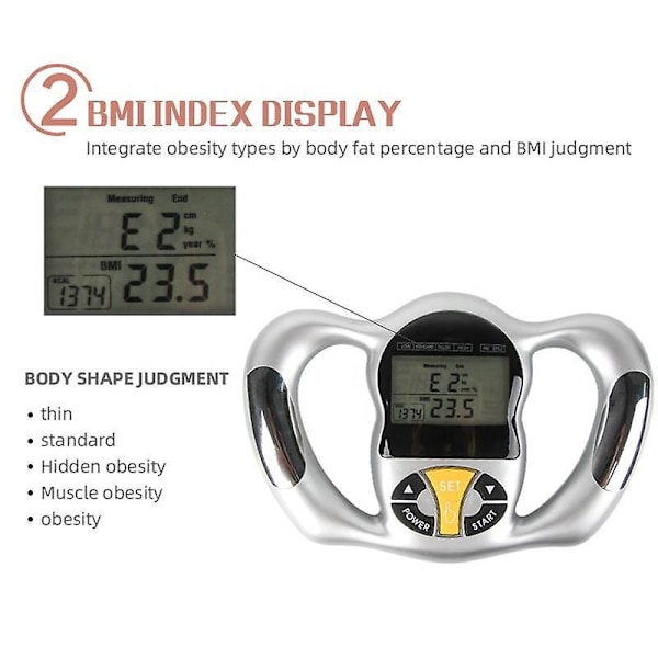 Digital Kroppsfettanalysator med LCD-skjerm