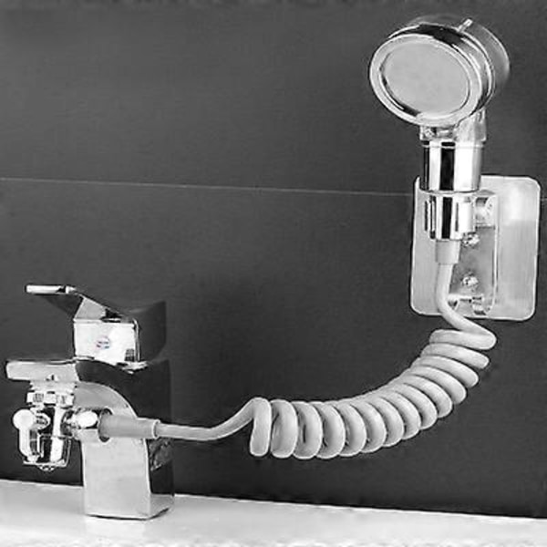 Håndholdt Dusjsett, Baderomskran Håndholdt Dusjhode Vask Slange Sprøytefeste med 3 Spraymoduser for Hårvask Baderom Vaskerom