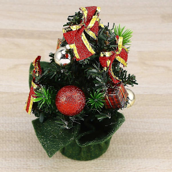 Bordsjulgran Liten Julgran Man Konstgjord Julgran med rosett (flerfärgad)