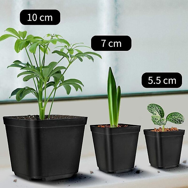 Plantkrukor, 5,5 cm 20 Stycken Plantkrukor, Återanvändbara Fyrkantiga Plantkrukor i Plast/Plantkruka/Omplanteringskruka/Odlingskruka för Inomhus- och Utomhusväxter