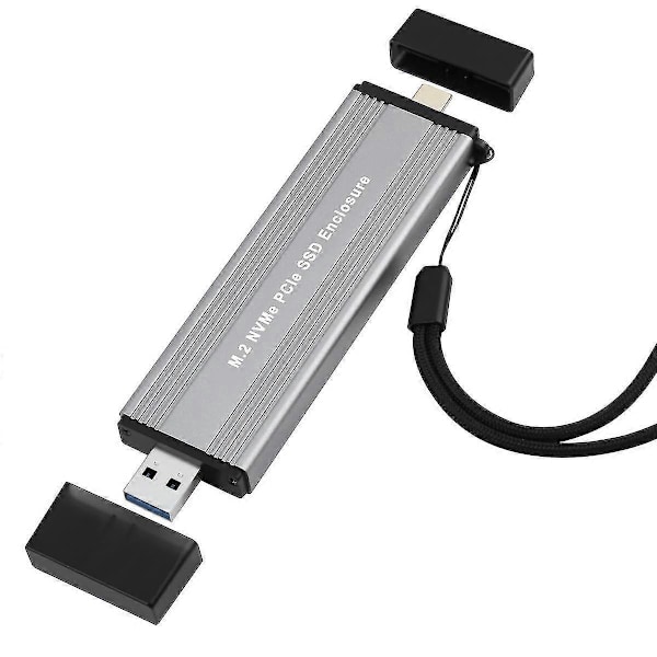 M.2 NVME PCIe SSD-kapsling med USB C 3.1 Gen 2 USB3.0 till M.2 M Key HDD-kapsling kompatibel med 2230 2242 2260 2280