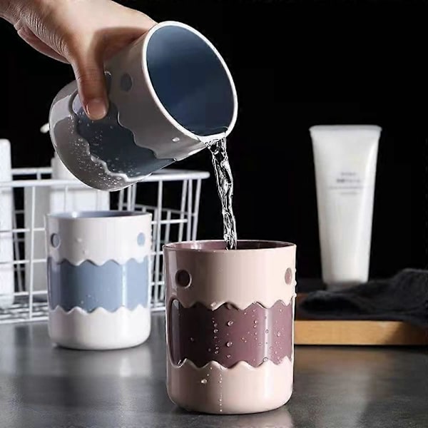 Kaksivärinen hammasharjamuki, sarjakuvahahmo pieni hirviö -design (vaaleanpunainen, violetti ja harmaanvalkoinen)
