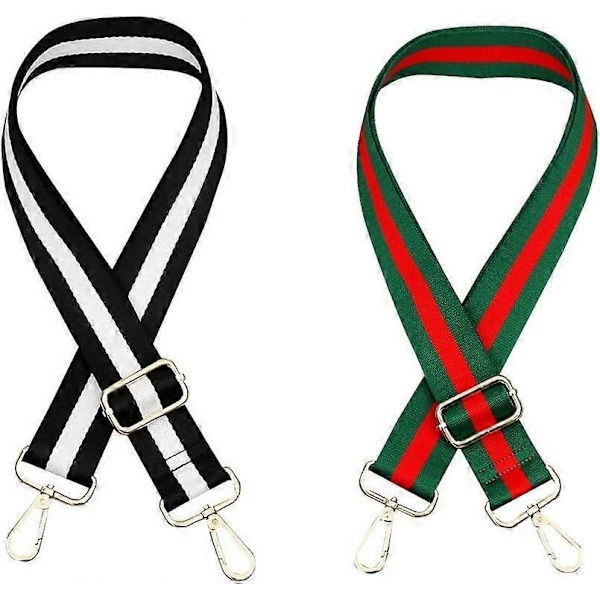 2 ST Bred Axelrem Justerbart Bälte Crossbody Väska Remmar Ersättning Handväska Remmar Passar Alla