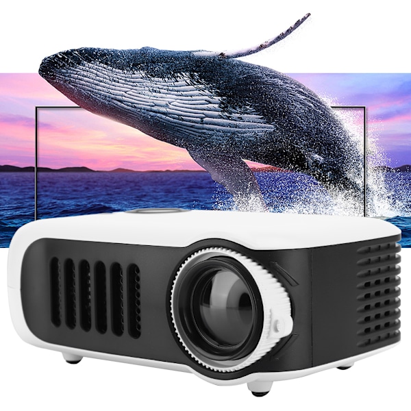 Mini kannettava projektori Kotiprojektorit 320 x 240 resoluutio 2 tuuman LCD-näytöllä (100-240V) Mustavalkoinen AU
