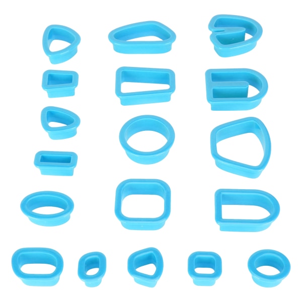 Polymer Clay Cutters Set Örhängen Krokar Kort Hoppa Ringar DIY Clay Örhängen Cutters Kit för smycken gör blå
