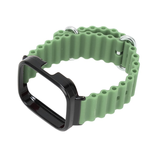 2 i 1 watch Case Silikon Justerbart case för Redmi Watch 3 ljusgrön