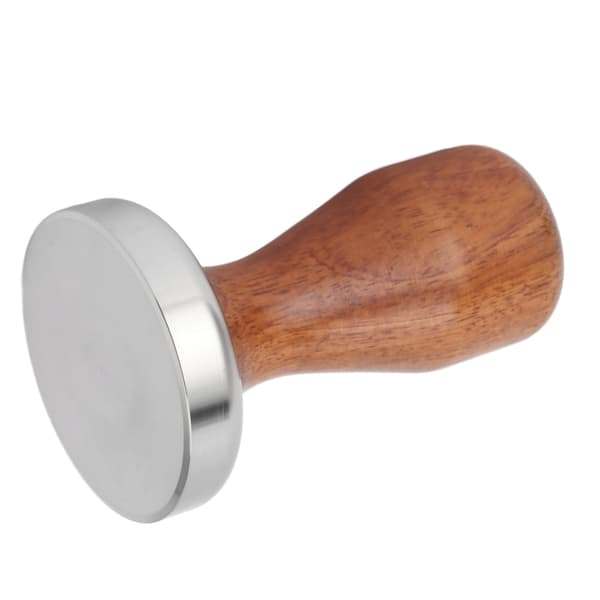 Kaffetamper Multifunksjonell 304 Rustfritt Stål Flat Base Kaffepulver Bønne Press Hammer for Kaffelaging 58mm/2.28in