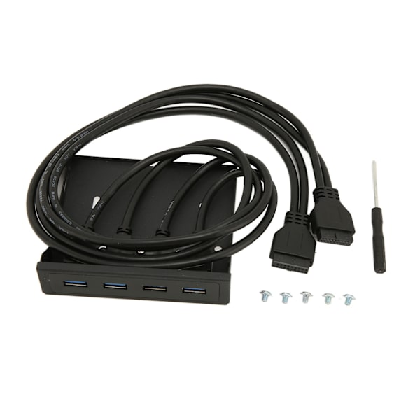 USB frontpanel 4 portar USB 3.0 Dubbel 19-stifts stabil överföringsstöd Hot Plug 3,5 tums frontpanel för case