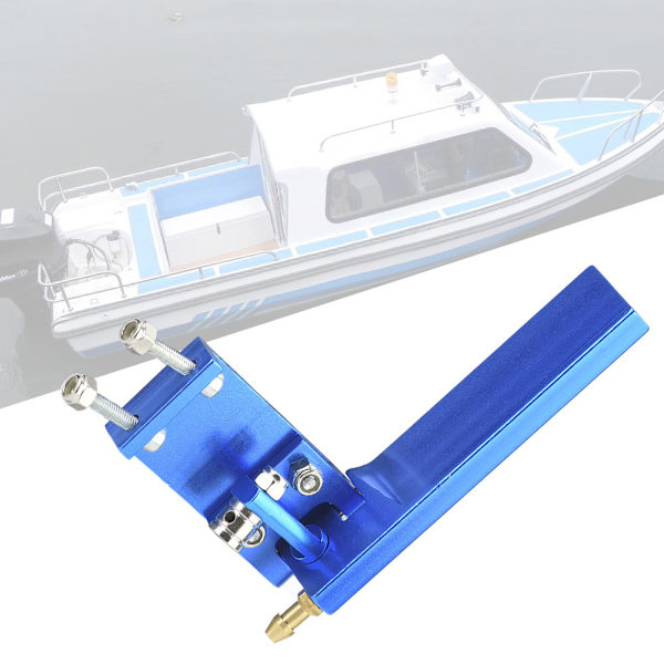 Aluminiumsror med vanninntak for RC Racing elektrisk båtmodell Marine (blå, 75 mm)