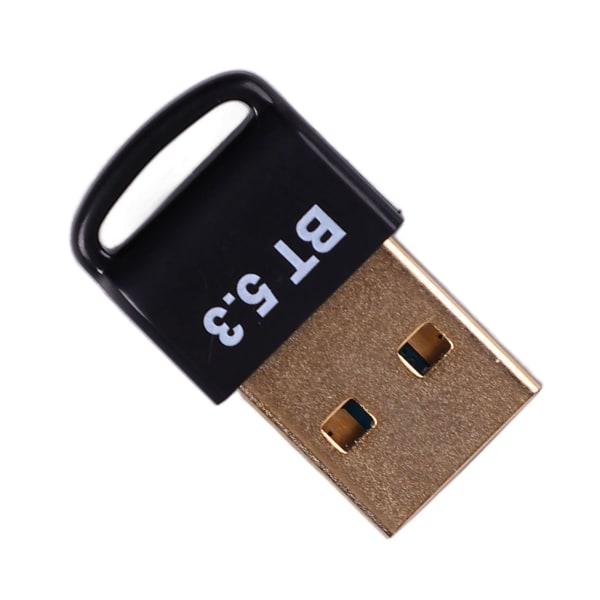 USB Bluetooth Adapter Delayless Guldpläterad Plug 5.3 Bluetooth Dongle Transmitter Receiver för Windows 8.1 10 11 PC