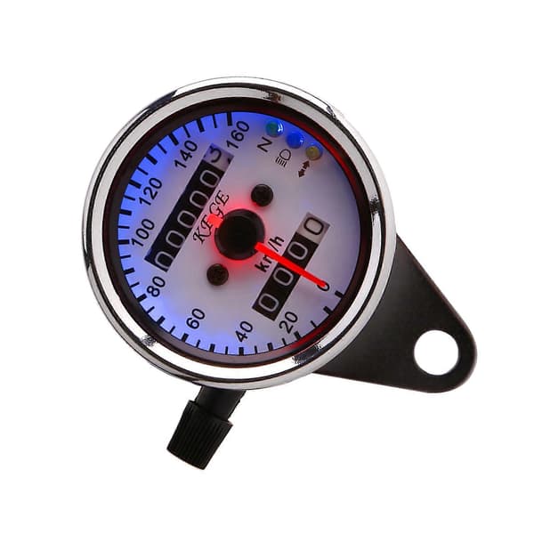 Universal Motorcycle Odometer Speedometer Signal KM/H Silver