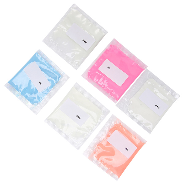 6 st superljusa fluorescerande pulver DIY nagelglitter nagelkonst lysande pulver tillbehör