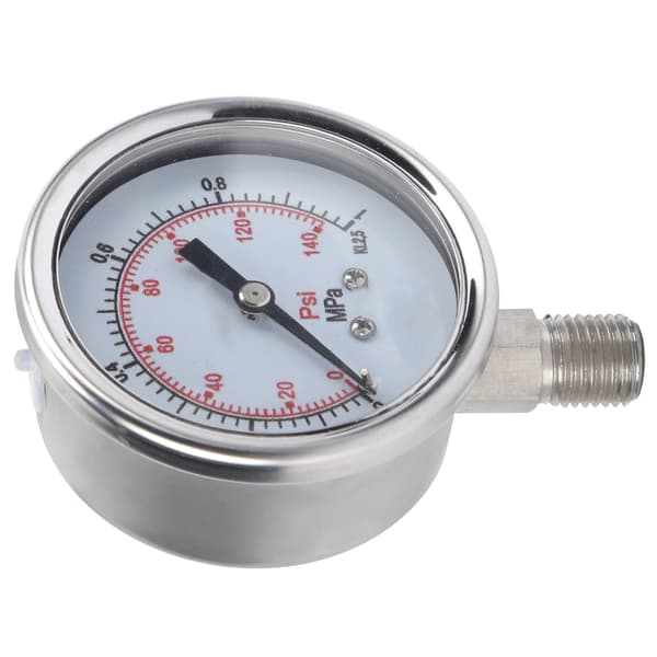 Trykmåler Rustfrit Stål Industriel Måler Præcis Måling 0‑1.0MPa M14x1.5 Y‑60BF