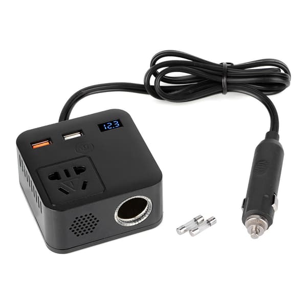 150W Bilinverter Spændingsomformer Transformer QC3.0 USB-oplader 12V til 220V