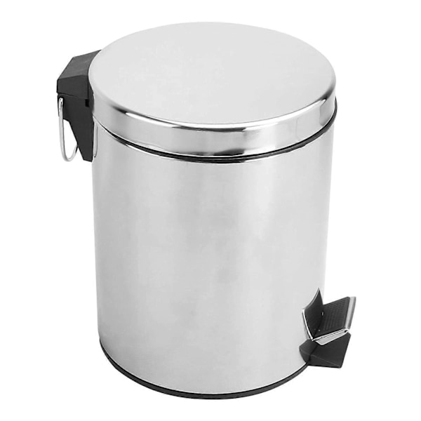 5L Pedalhink | Hink med löstagbar innerhink | Rostfri badrumshink med lock | Hink med innerhink | Toalettpapperskorgar | Papperskorg