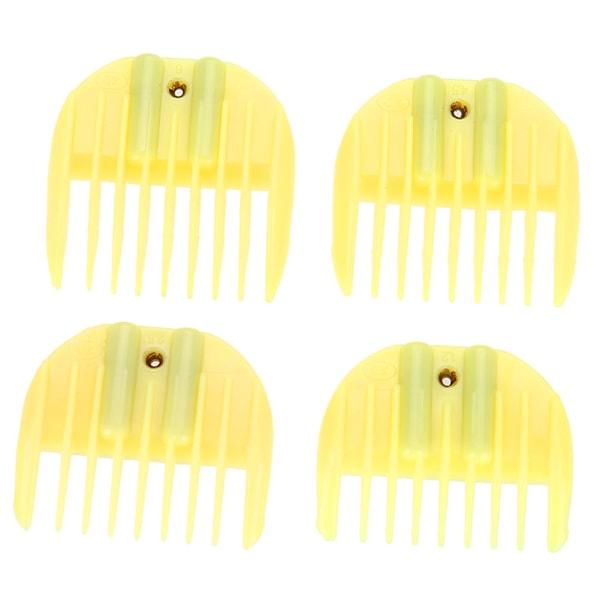 4 st/set Gränskam Hårklippning Trimmer Clipper Fäste Guide Frisör Styling Verktyg Set Gul